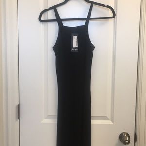Nasty Gal Black Tank Midi Dress